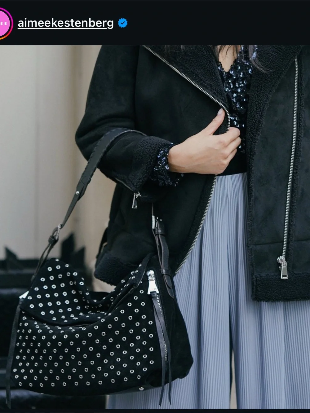 Aimee kestenberg Bali hobo eyelet suede leather bag